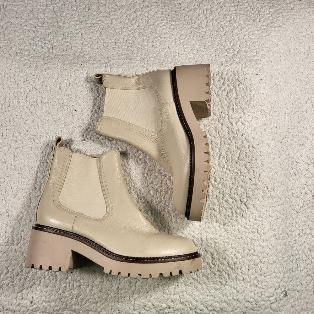 Nordstrom Miah Water Resistant Chelsea Lug Boot  Ivory Birch  Womens size 8 - Picture 4 of 6
